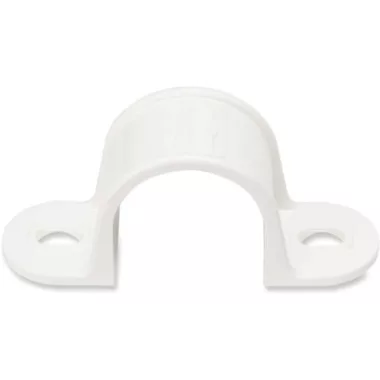 UNIVOLT 041836 HFS 50 halogénmentes csőszorító kengyel, két helyen rögzíthetö, fehér