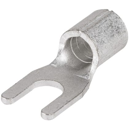 TRACON V10-4 Szigeteletlen villás saru, ónozott elektrolitréz 10mm2, M4, (d1=4,5mm, d2=4,3