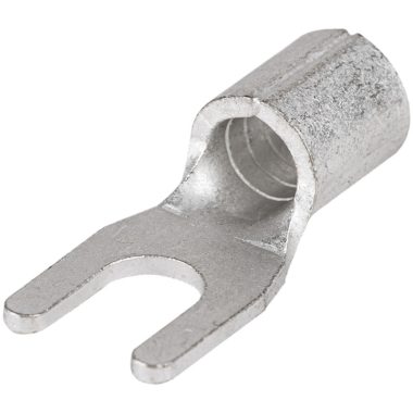 TRACON V10-5 Szigeteletlen villás saru, ónozott elektrolitréz 10mm2, M5, (d1=4,5mm, d2=5,3mm)