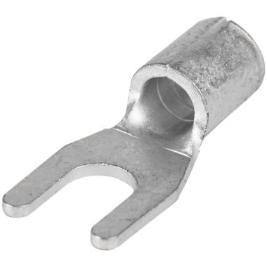 TRACON V4-4 Szigeteletlen villás saru, ónozott elektrolitréz 4mm2, M4, (d1=3,5mm, d2=4,4mm TRACON V4-4 Szigeteletlen villás saru, ónozott elektrolitréz 4mm2, M4, (d1=3,5mm, d2=4,4mm