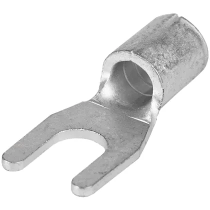 TRACON V4-4 Szigeteletlen villás saru, ónozott elektrolitréz 4mm2, M4, (d1=3,5mm, d2=4,4mm