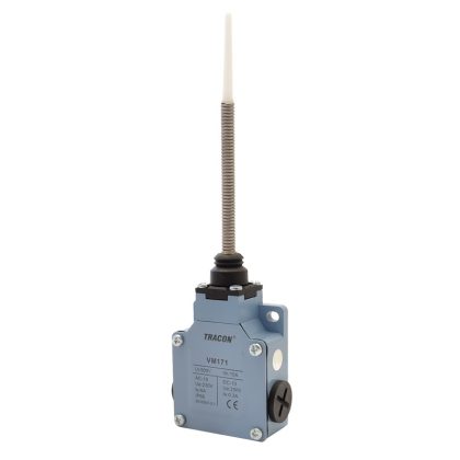   TRACON VM171 Helyzetkapcsoló, rugószáras (műanyag+acél) 1xNO+1xNC, 6A/230V AC-15, 0,3A/250V DC-13, IP66