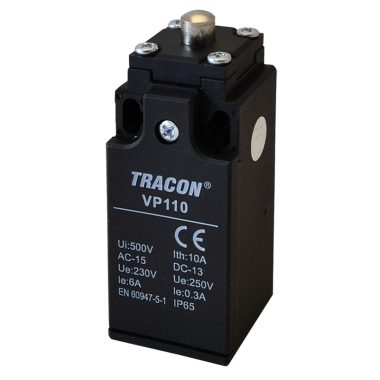 TRACON VP110 Helyzetkapcsoló, kúpos-ütközős 1xNO+1xNC, 6A/230V AC-15, 0,3A/250V DC-13, IP6