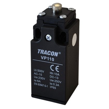   TRACON VP110 Helyzetkapcsoló, kúpos-ütközős 1xNO+1xNC, 6A/230V AC-15, 0,3A/250V DC-13, IP65