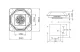 TRACON VR350 Tető ventilátor 350m3/h, IP44, 35W, 230 VAC, 0.25 A, 48 dB