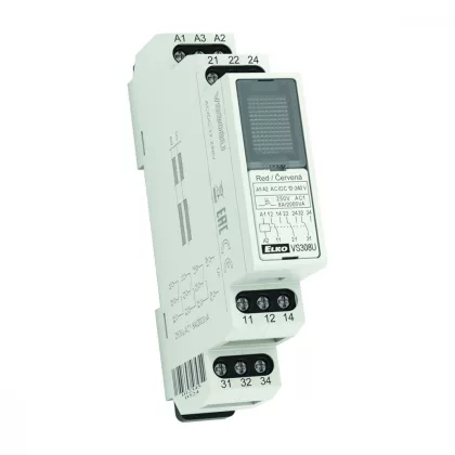   Elko VS308U zöld - Segédrelé, 3x CO, 8 A, AC/DC 12 - 240 V