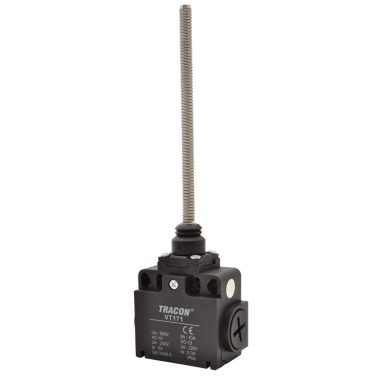 TRACON VT171 Helyzetkapcsoló, rugószáras (műanyag+acél) 1xNO+1xNC, 6A/230V AC-15, 0,3A/250V DC-13, IP65