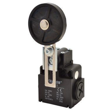 TRACON VT191 Helyzetkapcsoló, lengőkar-görgő 1xNO+1xNC, 6A/230V AC-15, 0,3A/250V DC-13, IP