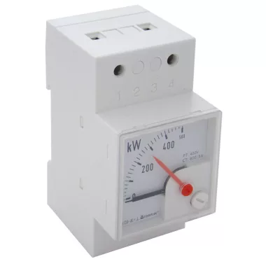 TRACON W45S-230/1 Sínre pattintható analóg teljesítmény mérő 230V/5A