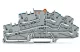 Wago 2003-6641 Többemeletes installációs sorkapocs; működtetőnyílással; 2,5 mm²; elfordítható bontókéssel; NTi/L/PE; Push-in CAGE CLAMP®; 2,50 mm²; szürke 