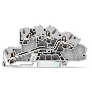 Wago 2003-7642 Többemeletes installációs sorkapocs; működtetőnyílással; 2,5 mm²; L/L; Push-in CAGE CLAMP®; 2,50 mm²; szürke