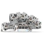   Wago 2003-7645 Többemeletes installációs sorkapocs; működtetőnyílással; 2,5 mm²; L/L/PE; Push-in CAGE CLAMP®; 2,50 mm²; szürke