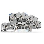   Wago  2003-7646 Többemeletes installációs sorkapocs; működtetőnyílással; 2,5 mm²; N/L/PE; Push-in CAGE CLAMP®; 2,50 mm²; szürke