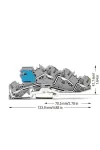 Wago  2005-7641 Többemeletes installációs sorkapocs; működtetőnyílással; 4 mm²; csúsztatható N bontó; NT/L/PE; Push-in CAGE CLAMP®; 4,00 mm²; szürke