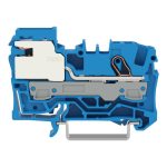   Wago 2006-7114 1 vezetékes N bontó sorkapocs; 6 mm²; Push-in CAGE CLAMP®; 6,00 mm²; kék