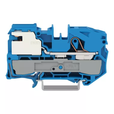 Wago 2016-7114 1 vezetékes N bontó sorkapocs; 16 mm²; Push-in CAGE CLAMP®; 16,00 mm²; kék
