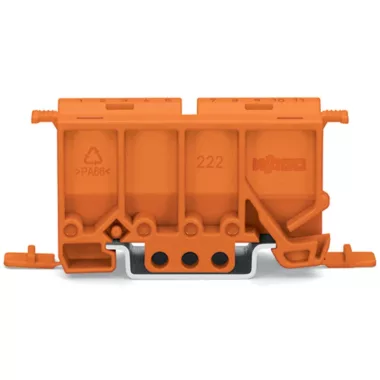 Wago 222-500 Rögzítő-távtartó; 222 sorozat; kalapsínre/csavaros szereléshez; narancssárga