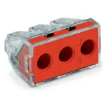   Wago 773-173 PUSH WIRE® csatlakozó kötődobozokhoz; tömör és sodrott vezetékekhez; max. 6 mm²; 3 vezeték; 