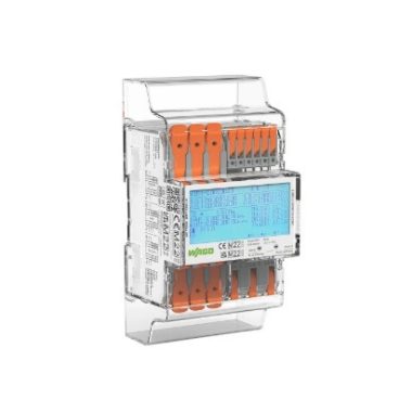 WAGO 879-3020 Fogyasztásmérő (MID); közvetlen csatlakozáshoz; 65 A; 3x230/400V; 50Hz; Modbus® és M-Bus; 2 x S0 interfész; 4PS