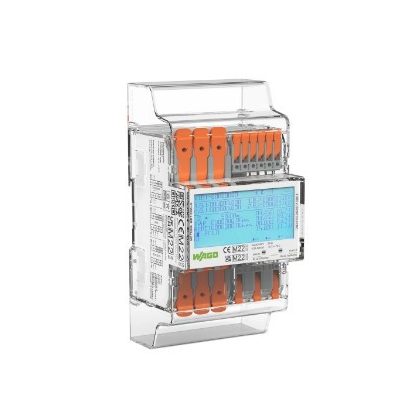   WAGO 879-3020 Fogyasztásmérő (MID); közvetlen csatlakozáshoz; 65 A; 3x230/400V; 50Hz; Modbus® és M-Bus; 2 x S0 interfész; 4PS