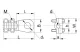 TRACON WCJB-120-150 Csavarozható réz lemezsaru, 4 csavarral 120-150mm2, M14, 4x(M8x35)