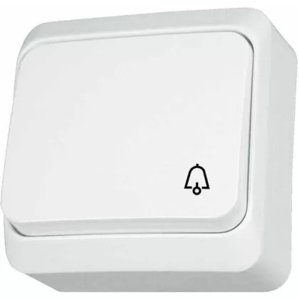   SCHNEIDER WDE001012 PRIMA Egypólusú nyomó, csengőjellel, 10A, fehér (101N)