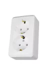 SCHNEIDER WDE001048 PRIMA 2x2P+F dugalj csatlakozóaljzat, 16A, fehér