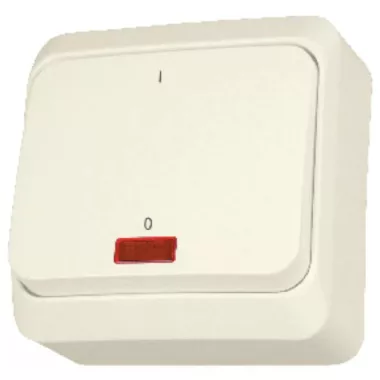 SCHNEIDER WDE001121 PRIMA Kétpólusú kapcsoló, jelzőfényes, 10AX, krém