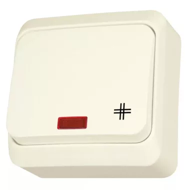 SCHNEIDER WDE001171 PRIMA Keresztkapcsoló, jelzőfényes 10AX, krém