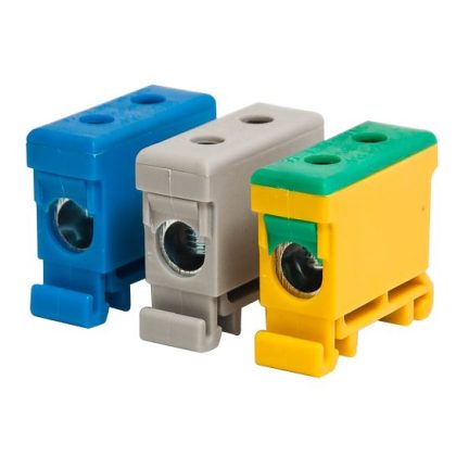 Univerzális sorkapocs, TS35 sínre, 1,5-50mm2, kék