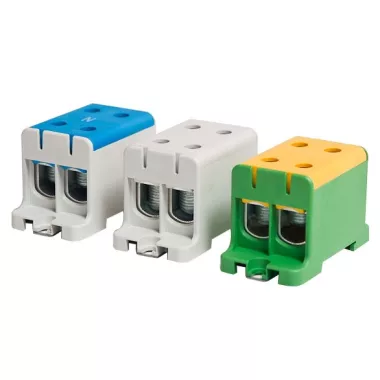 Univerzális sorkapocs, TS35, 2x35-150 mm2, zöld-sárga