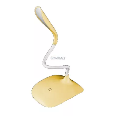LED asztali lámpa, 3,6W, USB, dimmelhető, sárga