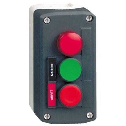 SCHNEIDER XALD361M Tokozott nyomógomb, 2 ny.gomb+1jelzől.