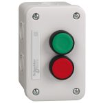 SCHNEIDER XALE2011 Tokozott nyomógomb, zöld