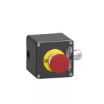   SCHNEIDER XAWF198EX ATEX D tokozott vészleállító, gombafejű 40mm, forgatásra oldó, fém, 1NC, piros