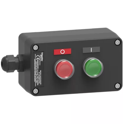   SCHNEIDER XAWG210EX ATEX D tokozott kettős nyomógomb, műanyag, 1NO zöld, 1NC piros