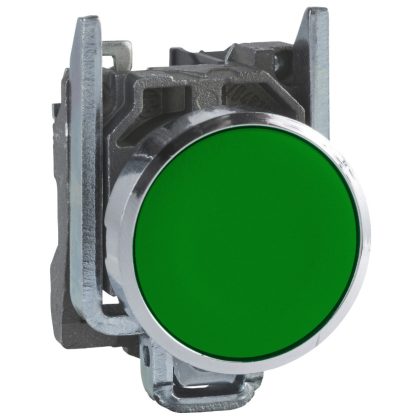 SCHNEIDER XB4BA31 Komplett nyomógomb, zöld