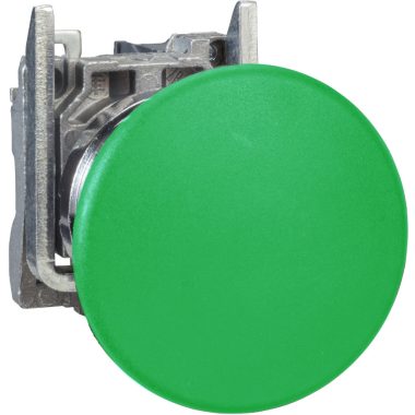 SCHNEIDER XB4BC31EX ATEX D gombafejű nyomógomb 40mm, fém, 1NO, zöld
