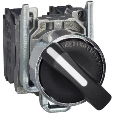 SCHNEIDER XB4BD33EX ATEX D háromállású kapcsoló, fém, fekete, 2NO