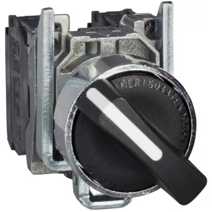   SCHNEIDER XB4BD33EX ATEX D háromállású kapcsoló, fém, fekete, 2NO