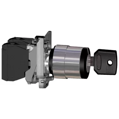 SCHNEIDER XB4BG21EX ATEX D kulcsos kétállású kapcsoló, fém, 1NO, fekete