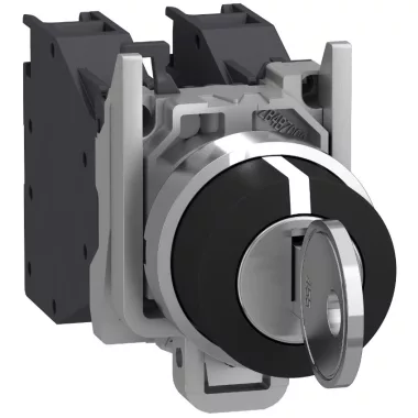 SCHNEIDER XB4BG33 Választókapcsoló, 3 állású kulcsos, 2N/O