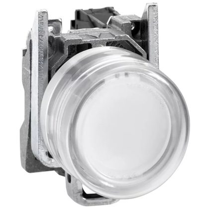 SCHNEIDER XB4BP181EX ATEX D nyomógomb, fém, 1NO, fehér, átlátszó védőspkával, címke tartóval