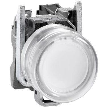 SCHNEIDER XB4BP183M5EX ATEX D világító nyomógomb, fém, 1NO, fehér, átlátszó védősapkával, 240 VAC