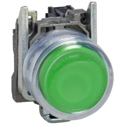 SCHNEIDER XB4BP31 Gumisapkás nyomogomb, zöld, N/O