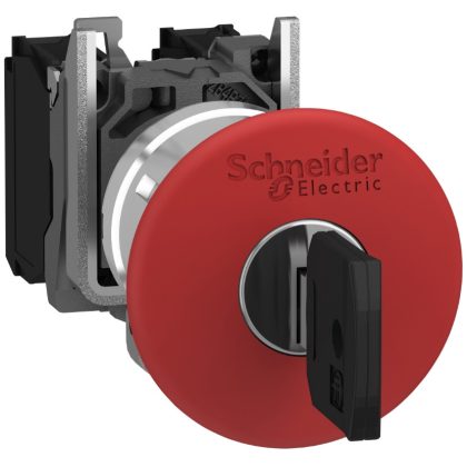 SCHNEIDER XB4BS9442 Vészgomb D:40mm fém KR Piros