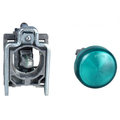 SCHNEIDER XB4BVM3EX ATEX D LED jelzőlámpa, fém, zöld, 240 VAC