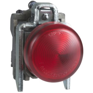 SCHNEIDER XB4BVM4EX ATEX D LED jelzőlámpa, fém, piros, 240 VAC