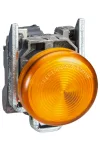 SCHNEIDER XB4BVM5EX ATEX D LED jelzőlámpa, fém, sárga, 240 VAC