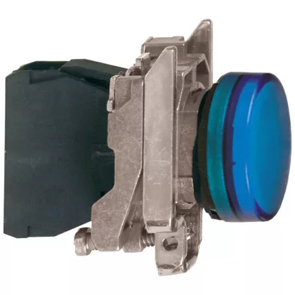 SCHNEIDER XB4BVM6EX ATEX D LED jelzőlámpa, fém, kék, 240 VAC